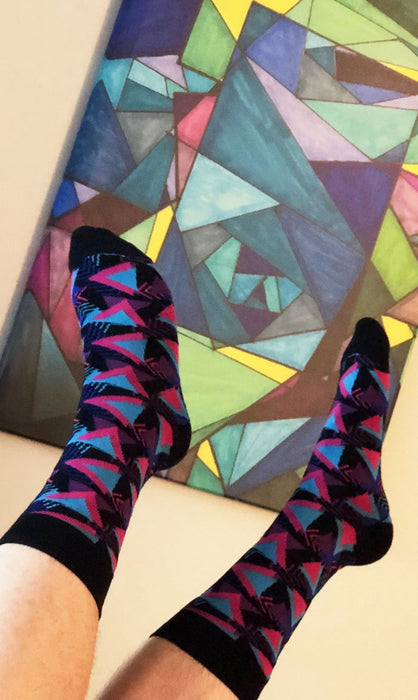 Funky 90's socks and art