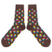 Geometric Heart Brown Socks Sockfly 2