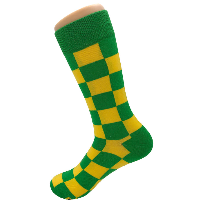 Green Yellow Checker Socks Sockfly 3