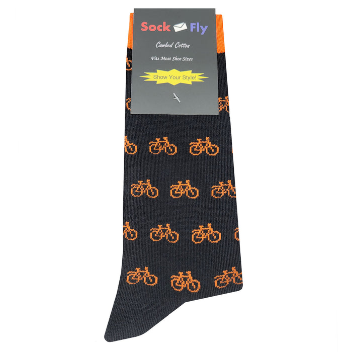 Orange Bicycle Socks Sockfly 4