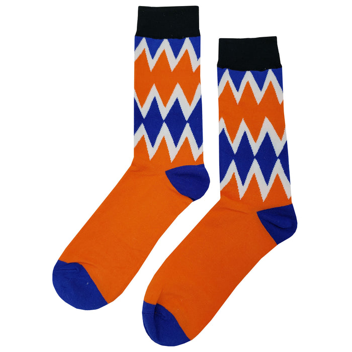 Orange Blue Clash Socks Sockfly 1