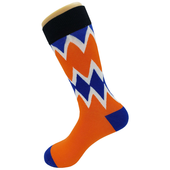 Orange Blue Clash Socks Sockfly 3