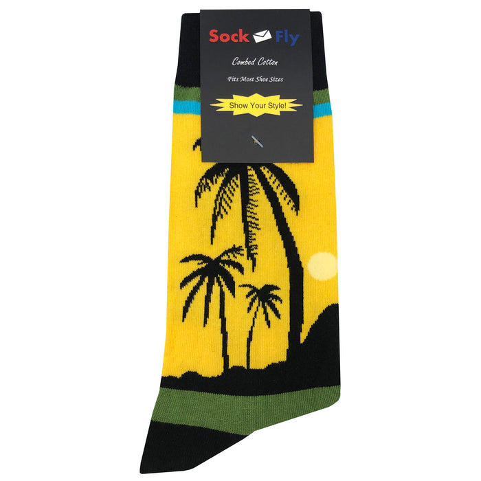 Palm Tree Sunset Socks Sockfly 4