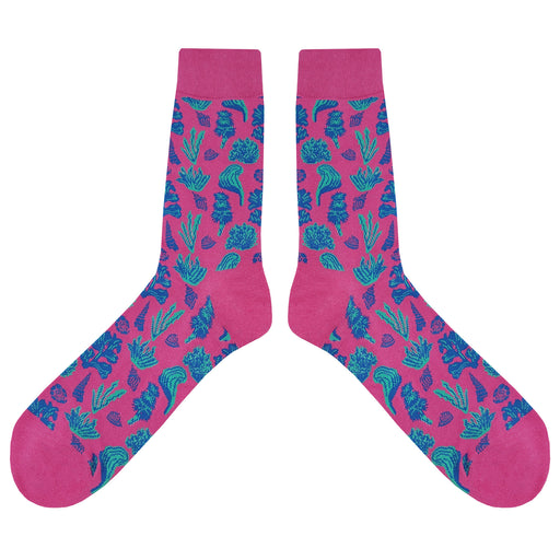 Pink Ocean Floor Socks Sockfly 2