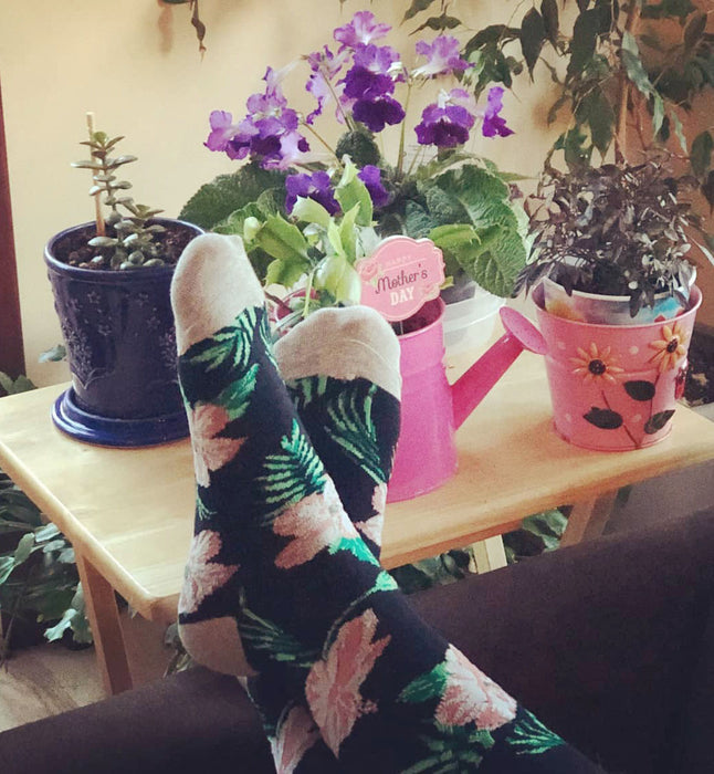 Pretty Flower Socks Plant Party