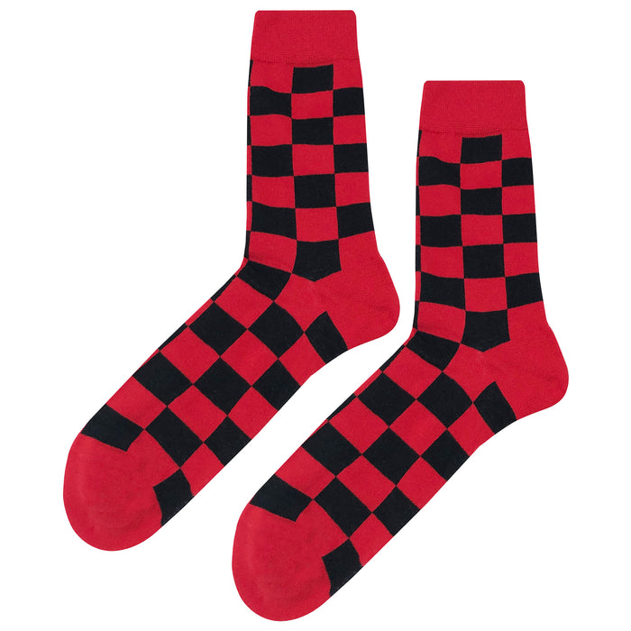 Red Black Checker Socks Sockfly 1