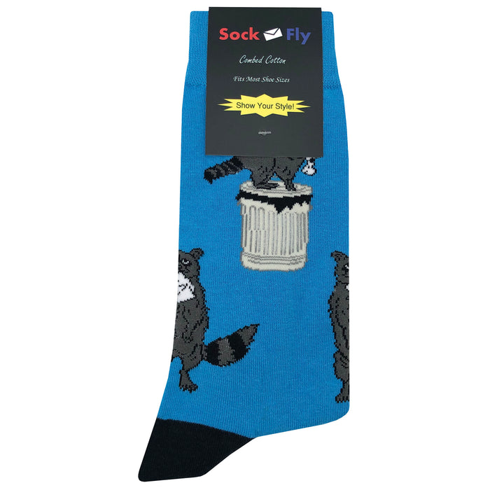 Rustling Raccoon Blue Socks Sockfly 4