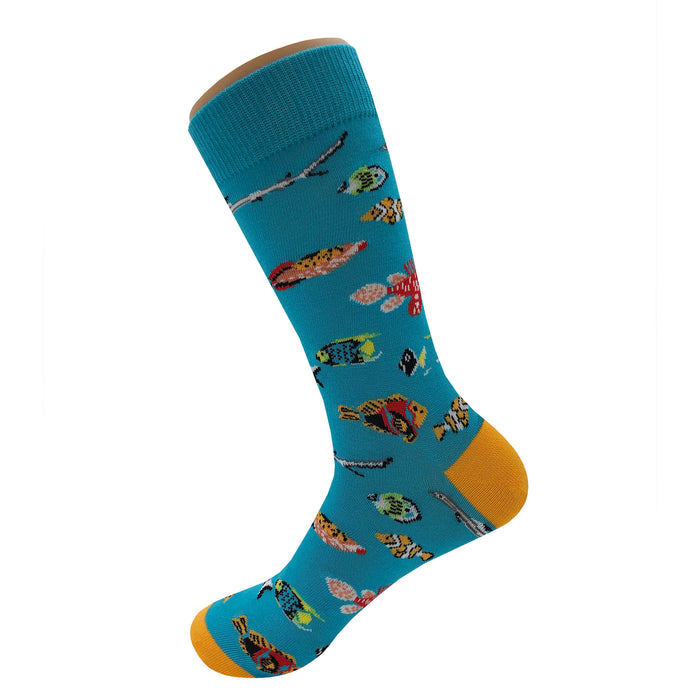 Salt Water Fish Socks - Fun and Crazy Socks at