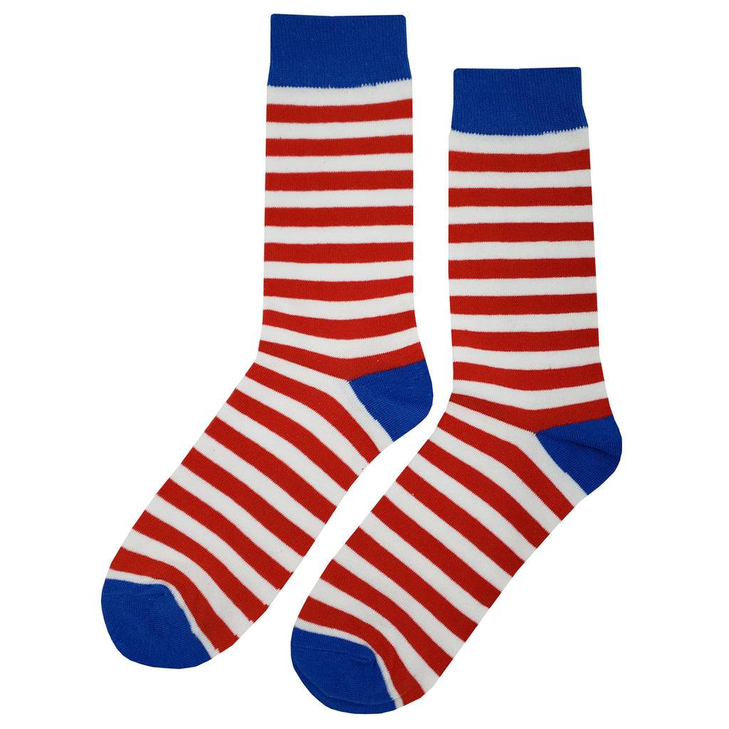 Waldo Red & White Striped Socks