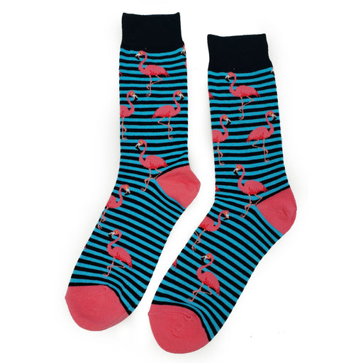 Stripe Flamingo Socks Sockfly 1