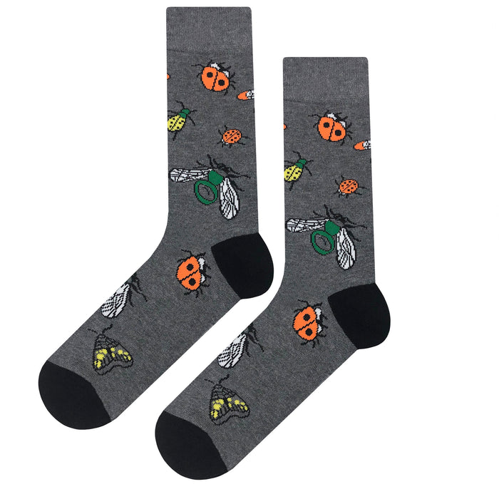 Calze Uomo Sockfly Ninja Gatto - Fantasia Funny Nero, Taglia 9-11, Mid Calf In Cotone - Foto 2
